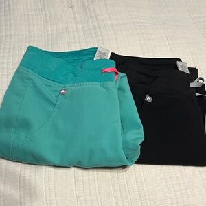 Figs jogger scrubs - Teal & Black